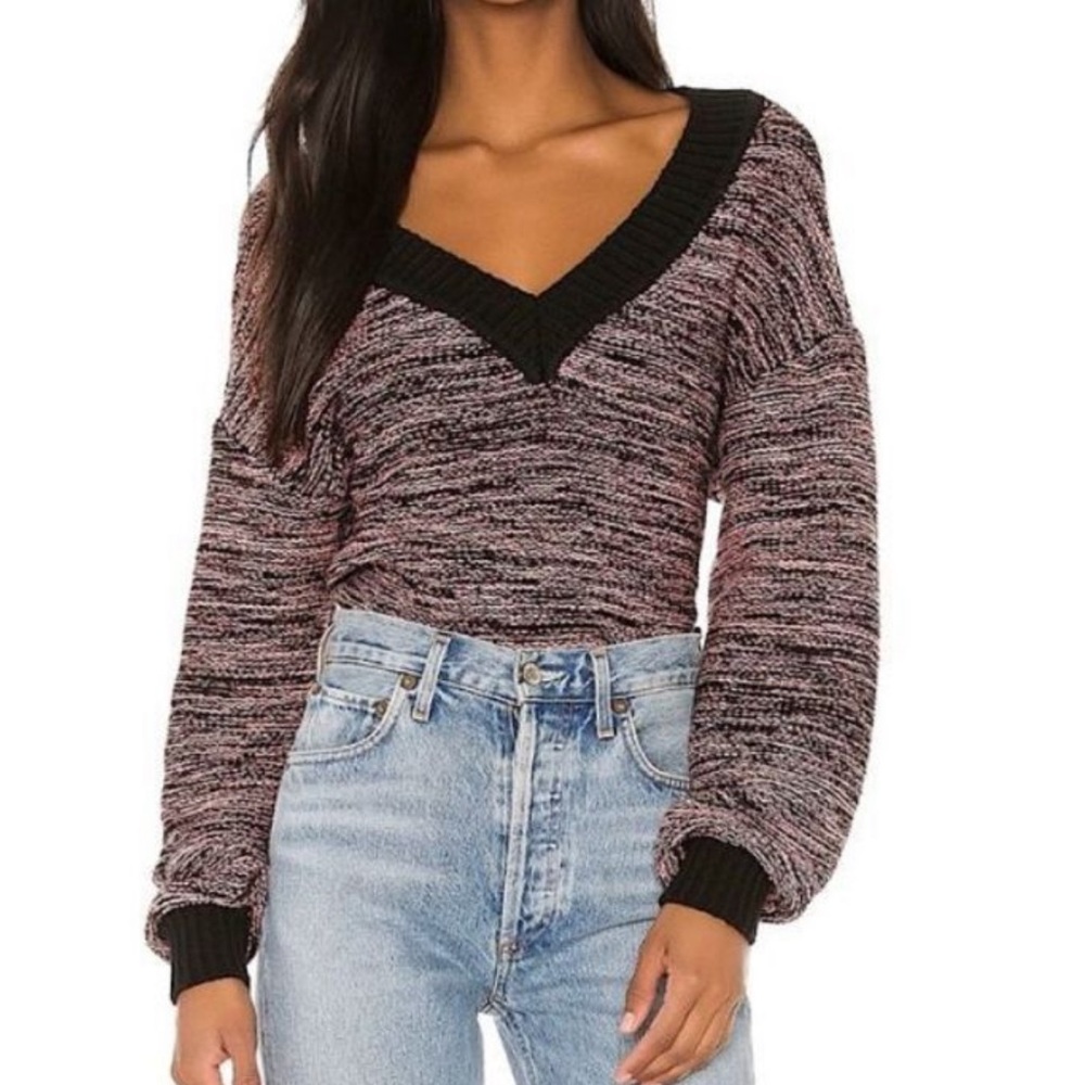 Lovers + Friends Freya sweater in pink & black